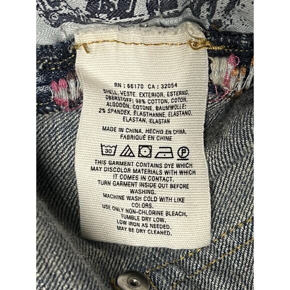 Anthropologie Blue Jean Shorts with Colorful Accents - Picture 8 of 12